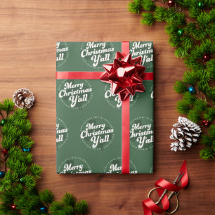 Papier Cadeau Carte photo de vacances *Joyeux Noël Y'all*