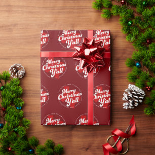 Papier Cadeau Carte photo de vacances *Joyeux Noël Y'all*