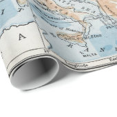 Papier Cadeau Carte physique de l'Europe (1916) (Coin rond)