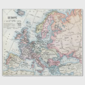 Papier Cadeau Carte politique de l'Europe (1916) (Plat)