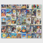 Papier Cadeau Carte postale de cru de Halloween (Plat)