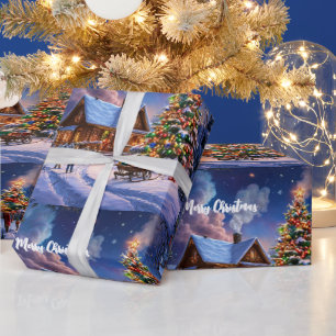 Papier Cadeau Carte postale de Noël