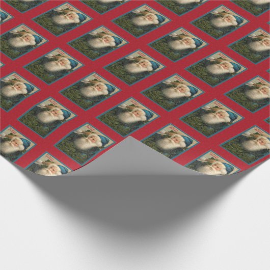 Papier Cadeau Carte postale victorienne Père Noël Père Noël cade (Coin)