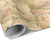 Papier Cadeau Carte postale vintage Saint-Valentin (Coin rond)