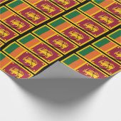 Papier Cadeau Carte SRI LANKA | Drapeau sri-lankais (Coin)