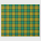 Papier Cadeau Carte Tartan Campbell Blackwatch jaune vert (Plat)