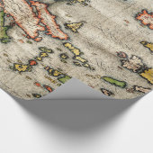 Papier Cadeau Carte vintage de la Grèce (1596) (Coin)