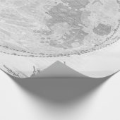 Papier Cadeau Carte vintage de la Lune (1647) (Coin)