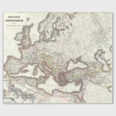 Papier Cadeau Carte vintage de l'Empire romain (1865) (Plat)