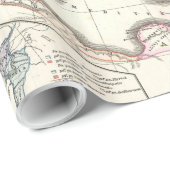 Papier Cadeau Carte vintage de l'Empire romain (1865) (Coin rond)