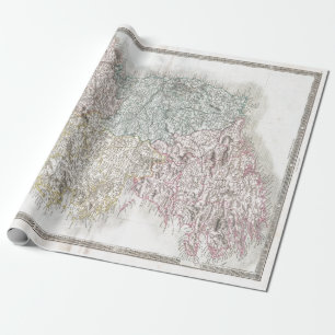 Papier Cadeau Carte Vintage de l'Irlande