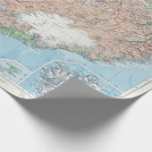 Papier Cadeau Carte vintage de l'Islande (Coin)