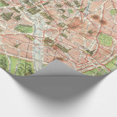 Papier Cadeau Carte vintage de Paris (1920) (Coin)