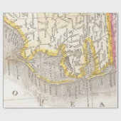 Papier Cadeau Carte vintage des banques externes (1818) (Plat)