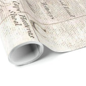 Papier Cadeau Carte vintage des banques externes (1818) (Coin rond)