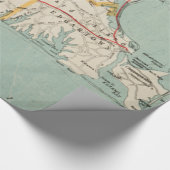 Papier Cadeau Carte vintage du Martha's Vineyard (1917) (Coin)