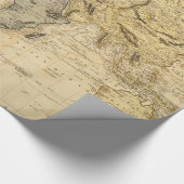 Papier Cadeau Carte vintage du monde (1831) (Coin)