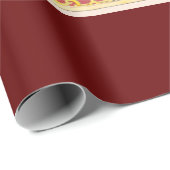 Papier Cadeau Carte Vintage imprimée (Coin rond)