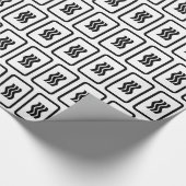 Papier Cadeau Carte Zener | 3 lignes verticales ondulées (Coin)