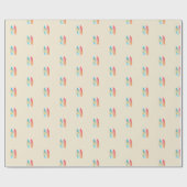 Papier Cadeau Cartes à Surfs jumeaux (Plat)