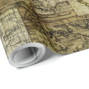 Papier Cadeau Cartes anciennes du monde Cartes antiques