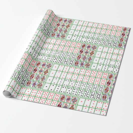 Papier Cadeau Cartes Casino Jeu Poker (Déroulé)