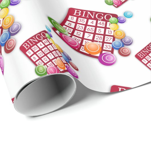 Papier Cadeau Cartes de bingo-test et boules de bingo-test (Coin rond)