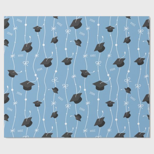 Papier Cadeau Cartes de graduation couleur personnalisées et rub (Plat)