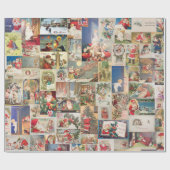 Papier Cadeau Cartes de voeux de Noël Antique Motif (Plat)