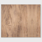 Papier Cadeau Cartes En Bois Clair, Avec Grain En Bois (Plat)