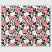 Papier Cadeau Cartes et dés (Plat)