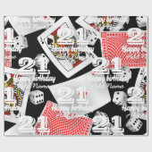 Papier Cadeau Cartes et dés (Plat)