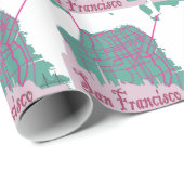 Papier Cadeau cartes San Francisco (Coin rond)
