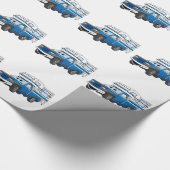 Papier Cadeau Cartographie du Camper Blue Pick Up (Coin)