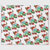 Papier Cadeau Carton de la voiture de Noël (Plat)