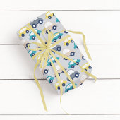 Papier Cadeau Carton de voitures millésimées multicolores