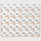 Papier Cadeau Carton d'invitation élégant à double nom à motif f (Plat)