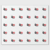 Papier Cadeau Carton mignon Ladybug (Plat)