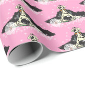 Papier Cadeau Cartoon Anglais Cocker spaniel Wrapper Papier (Coin rond)