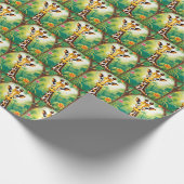 Papier Cadeau Cartoon Anniversaire Giraffe (Coin)