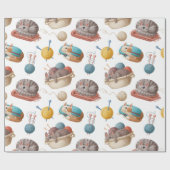 Papier Cadeau Cartoon Cats et Fils (Plat)