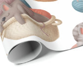 Papier Cadeau Cartoon Cats et Fils (Coin rond)