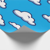 Papier Cadeau Cartoon Cloud Pattern – Seamless Sky Design (Coin)