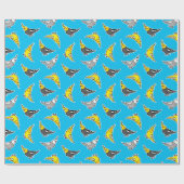 Papier Cadeau Cartoon Cockatiels Motif (Plat)