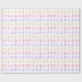 Papier Cadeau Cartoon coloré Motif animal (Plat)