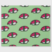 Papier Cadeau Cartoon Kawaii Sushi, Riz de Poisson et Enveloppem (Plat)