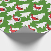 Papier Cadeau Cartoon Red Cardinal (Coin)