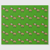 Papier Cadeau Cartoon Reindeer (Plat)
