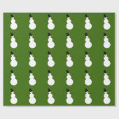 Papier Cadeau Cartoon Snowman (Plat)