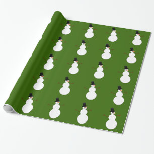 Papier Cadeau Cartoon Snowman